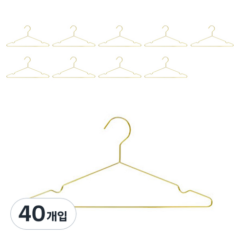 마이워니 메탈 로즈 골드 철제 옷걸이, 40개