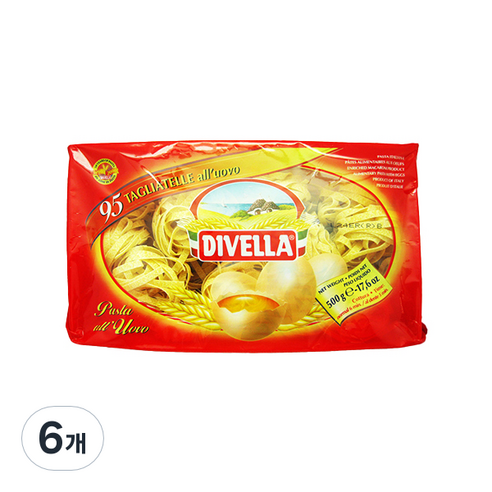 디벨라 딸리아뗄레 계란 파스타, 500g, 6개