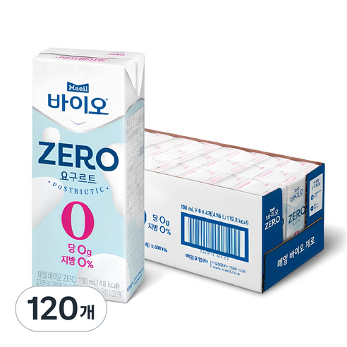 매일바이오 ZERO 요구르트, 190ml, 120개