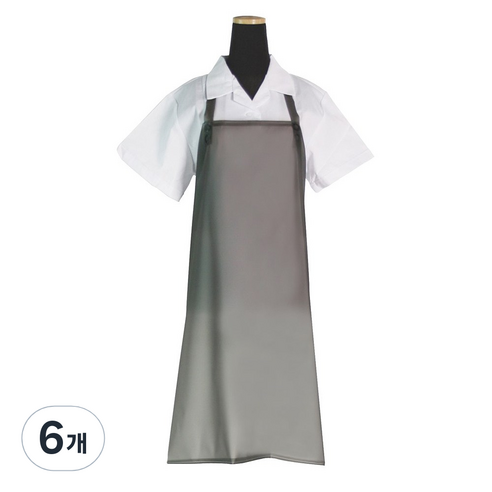 에이앤지 우레탄 H형 앞치마 소, 반투명 검정, 6개