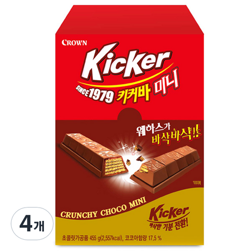 크라운 키커바 미니 케이스, 455g, 4개