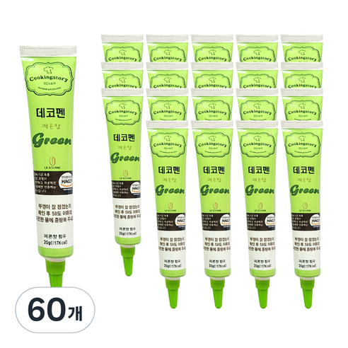 쿠킹스토리 그린 메론맛 초코펜, 20g, 60개