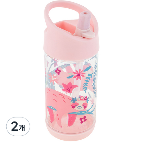 스테판조셉 유아용 빨대컵 280ml, 2개, 나무늘보
