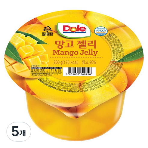 돌 망고 컵젤리 1개입, 200g, 5개