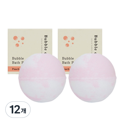 버블데이 배쓰밤 피치, 100g, 12개