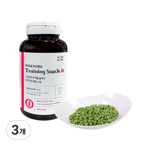 노즈워크 강아지 트레이닝스낵 150g, 치킨맛, 3개