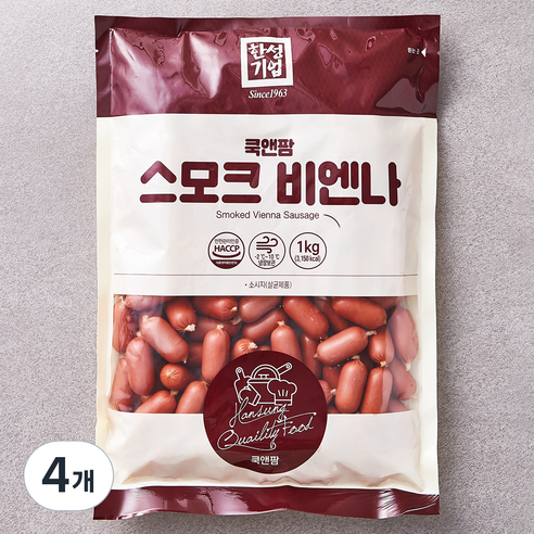 한성기업 쿡앤팜 스모크 비엔나, 1kg, 4개