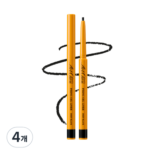 투쿨포스쿨 아트클래스 픽싱 젤라이너 0.15g, 1호 딥블랙, 4개