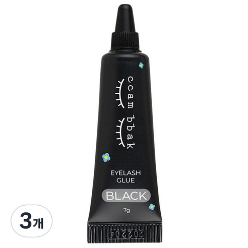 깜빡 글루 속눈썹 접착제 7g, 블랙, 3개