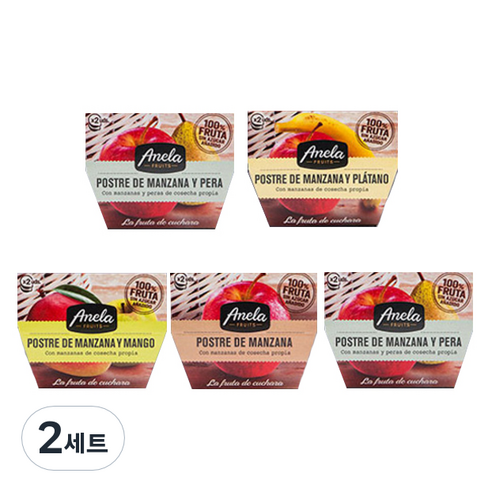 아넬라 100%생과일 프리미엄 5종SET 복숭아제외, 사과배, 바나나, 망고, 사과, 랜덤, 0.001kg, 2세트