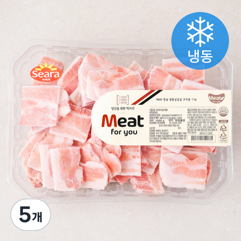 미트포유 옛날 삼겹살 구이용 (냉동), 1kg, 5개