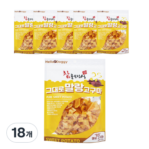 참좋은간식 강아지 그대로 말랑 건조간식, 고구마, 250g, 18개