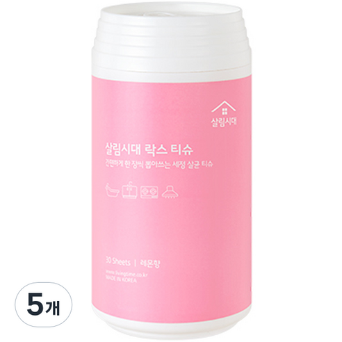 살림시대 락스 티슈 30p, 5개