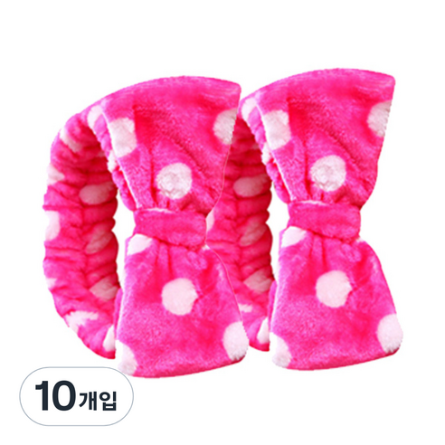 더자카 러블리 패턴 리본 머리띠, Y377LBBI227, 10개입