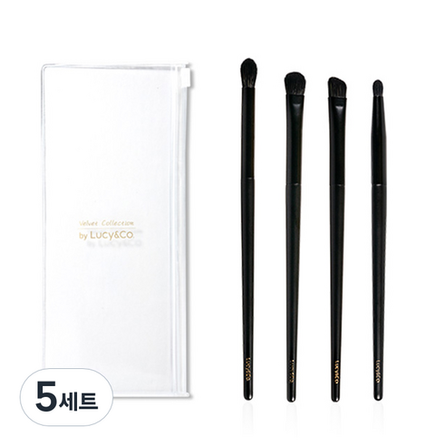 아이섀도우 브러쉬 4종 세트, 블랙, 5세트