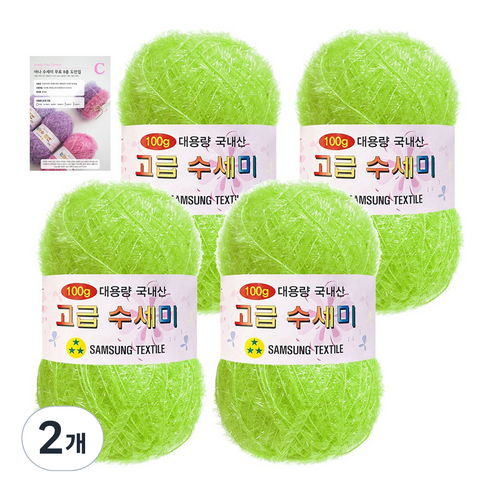 야나 대용량 수세미 100g x 4p + C 인쇄도안 8종 세트, 144 라임, 2개