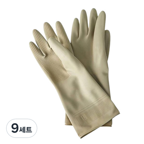 모던하우스 모던 와이드핏 고무장갑 양손 착용 세트, 연그레이, 대(L), 9세트