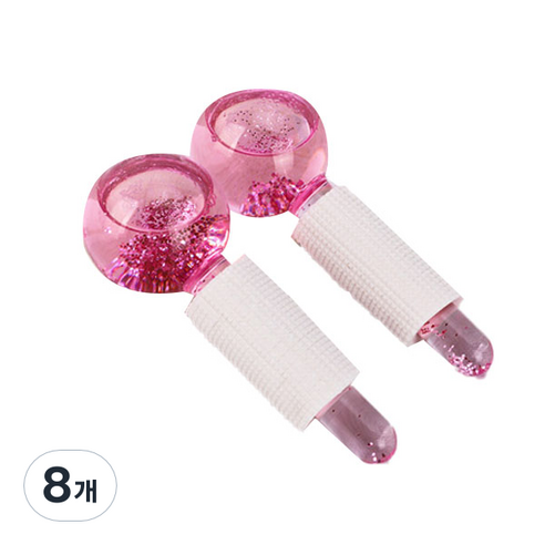 제이알유 다용도 쿨 마사지 도구, 핑크, 8개