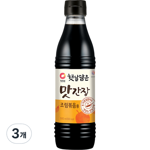 청정원 맛간장 조림볶음용, 3개, 500ml