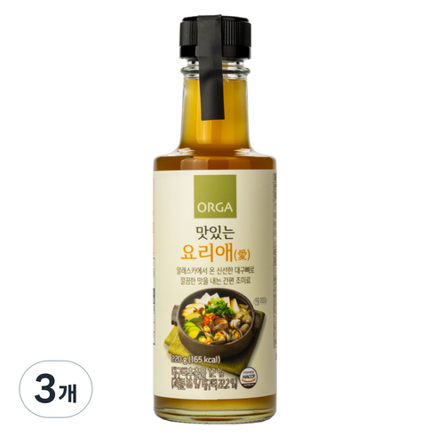올가홀푸드 맛있는 요리애 간편 조미료, 220g, 3개