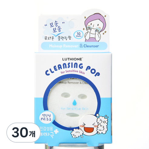 루치온 약산성 클렌징 팝 휴대용 클렌징 폼 민감성용, 0.3g, 30개