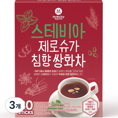 맥널티커피 스테비아 제로슈가 침향 쌍화차, 3개, 30개입