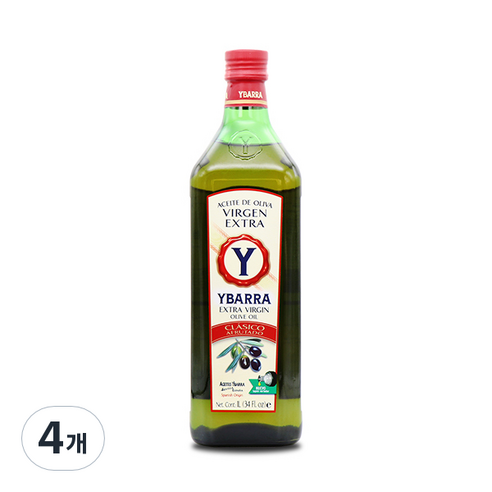 이바라 엑스트라 버진 올리브오일, 1L, 4개