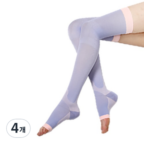 미라이프 수면압박스타킹 허벅지형 퍼플, 4개