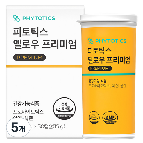 피토틱스 옐로우 프리미엄 유산균 15g, 30정, 5개