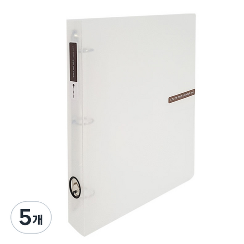 에코청운 칼라칩 D링 바인더 3cm A4 3공, 투명, 5개