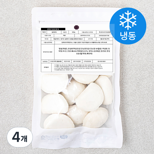 김재규우리떡연구소 굳지않는 흰개피떡 (냉동), 500g, 4개