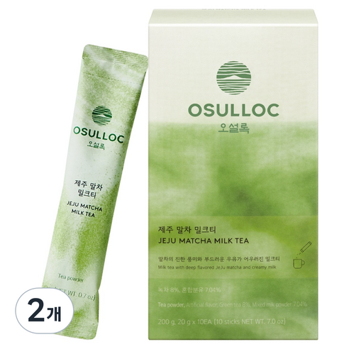 오설록 제주 말차 밀크티, 2개, 10개입, 20g