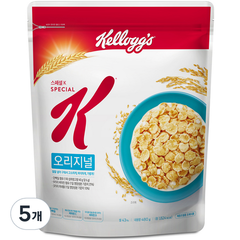 켈로그 스페셜K 오리지널 시리얼, 480g, 5개