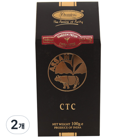 프리미어스 아쌈 씨티씨 홍차, 100g, 2개, 2개