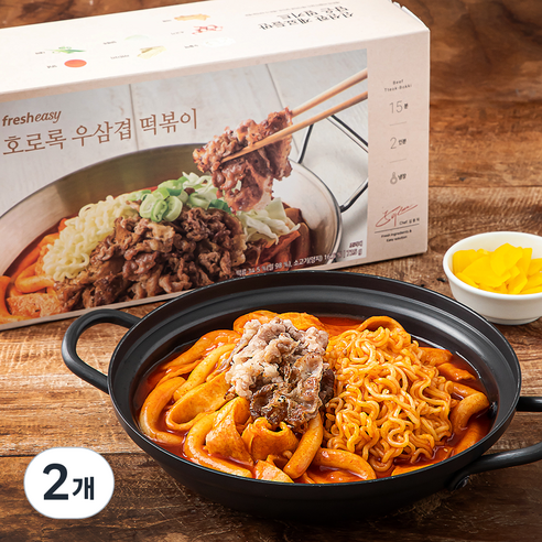 프레시지 호로록 우삼겹 떡볶이 2인분, 725g, 2개
