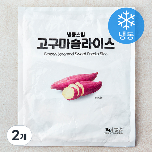 이안 고구마 슬라이스 (냉동), 2개, 1kg