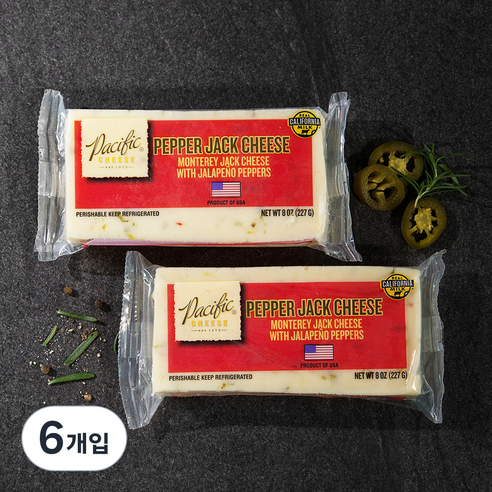 퍼시픽 페퍼 잭 치즈, 227g, 1개입, 6개
