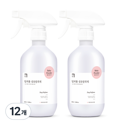 살림백서 딥퍼퓸 섬유탈취제, 500ml, 12개, 베이비파우더