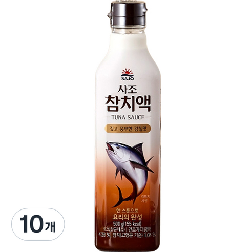 해표 사조 참치액, 500ml, 10개
