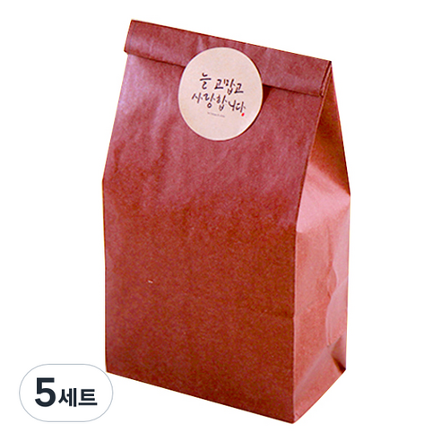 페이퍼백 특소 11 x 6 x 22.5 cm, 브라운, 5세트