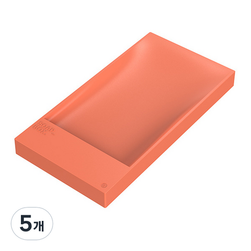 푸트로랩 심플 욕실 비누 받침, 오렌지, 5개