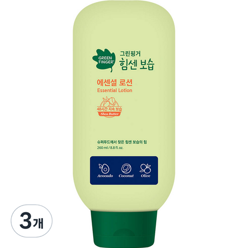 그린핑거 힘센보습 에센셜 로션, 260ml, 3개