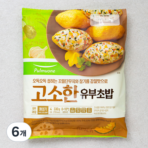 풀무원 고소한 유부초밥 4인분, 330g, 6개