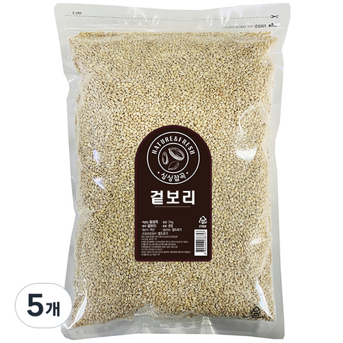 싱싱잡곡 겉보리쌀, 3kg, 5개