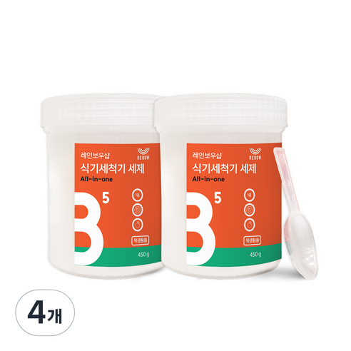 레인보우샵 올인원 식기세척기 세제, 450g, 4개