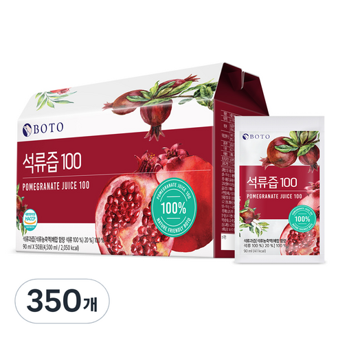 보뚜 석류즙 100, 90ml, 350개