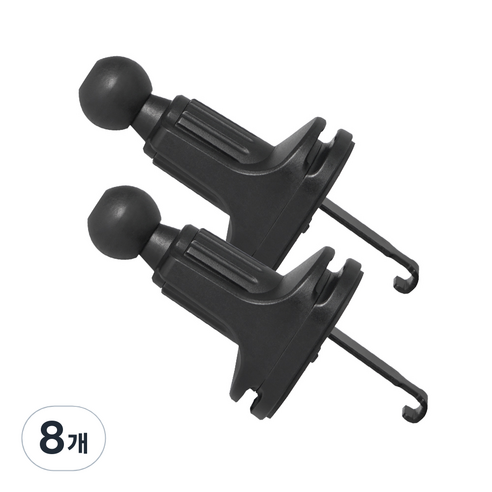 레드빈 케이블 클립 스틸 후크 레버형 차량용 송풍구 거치대 부품 DLAM, 8개, 블랙