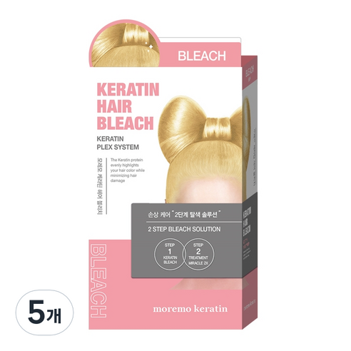 모레모 케라틴 헤어 블리치 탈색제, 80g, 5개