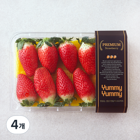 여미야미 킹스베리 딸기, 4개, 400g(중과)