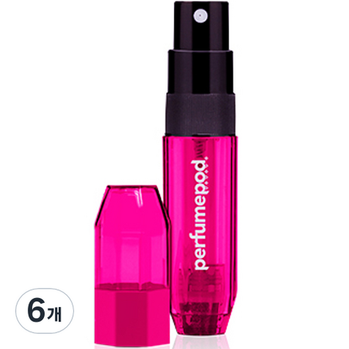 트라발로 퍼퓸팟 아이스 펌핑식 충전 휴대용 향수공병 5ml, 핫핑크, 6개